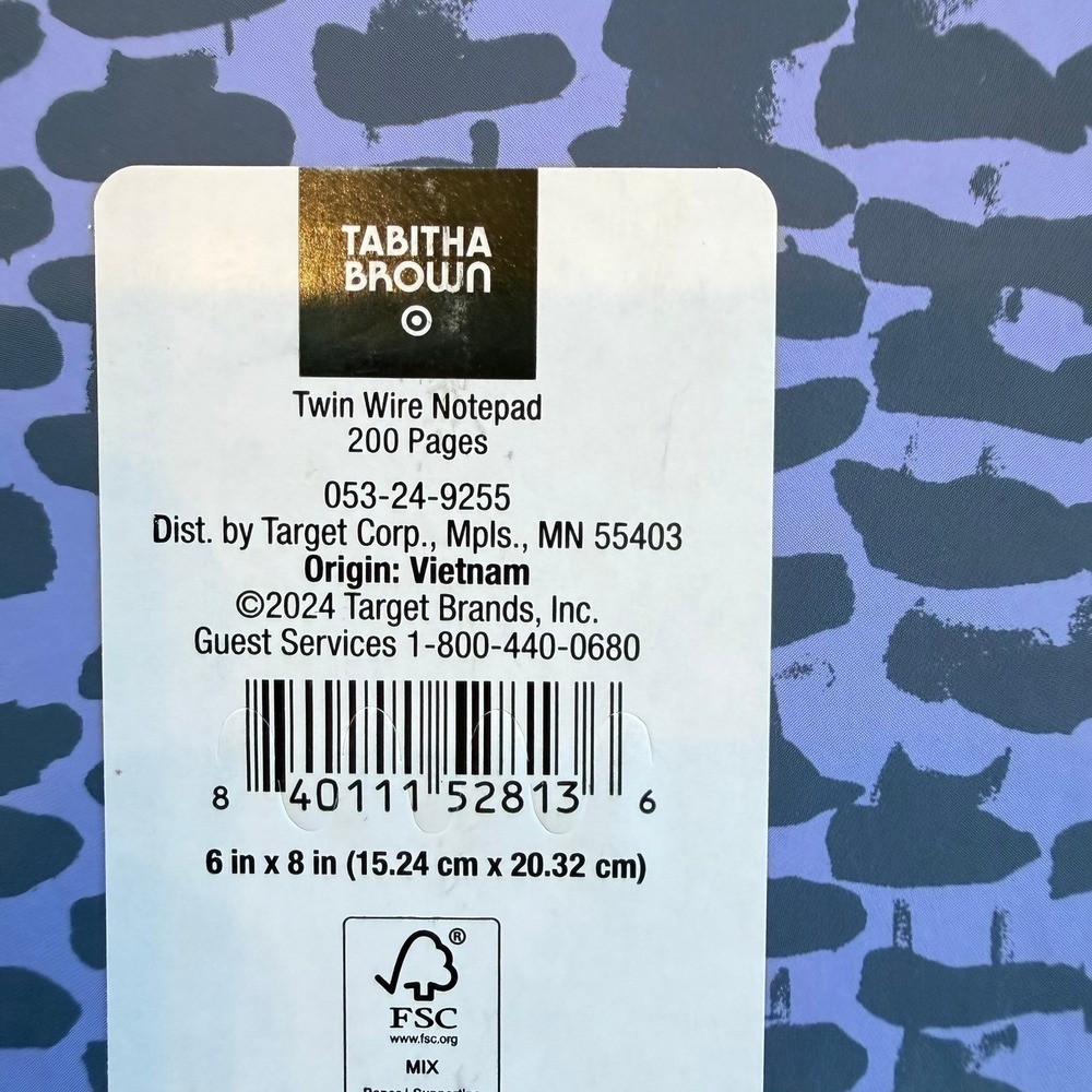 Tabitha Brown Notepad My Very Good Notes 2024 Unisex 6x8 Blue Purple Gold - Picture 6 of 6